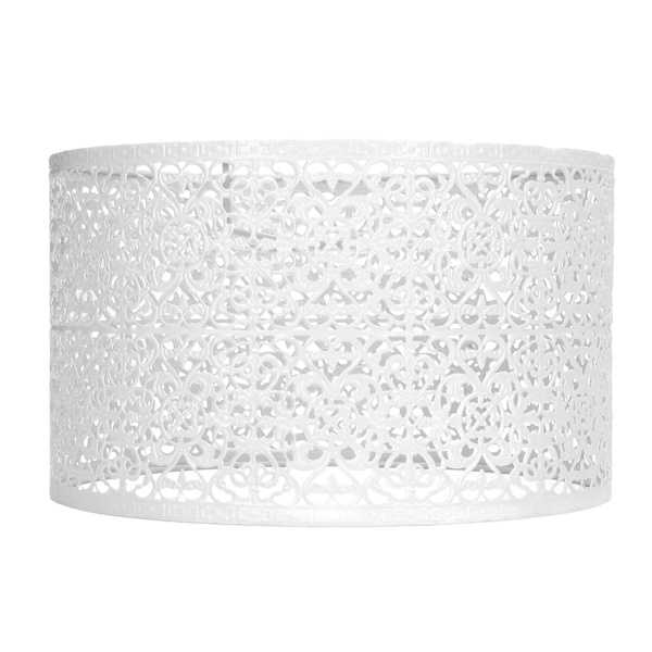 Lampe Skærm Hul Metal Lampe Skærm E27 E14 Universal Anvendelse God Varmeafledning Fint Lampebeskyttelse Hvid