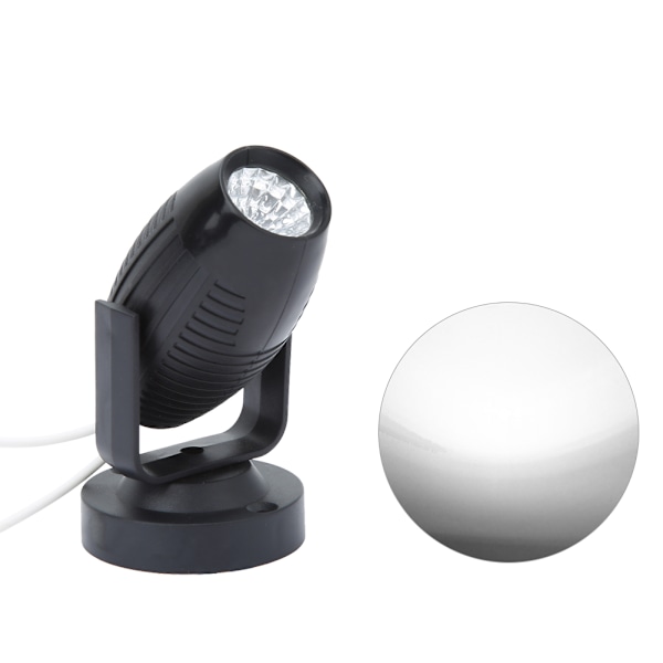 AC85-265V LED Mini Bærbar Spotlight med Justerbar Vinkel Projektorlampe Strålelys til Bryllupstilbehør til Fest Scene (Sort Skal Hvidt Lys)