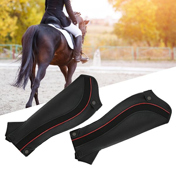 2ST Professionelle Ridebukser til Heste Sport Beskyttelseslæder Leggings BlackM