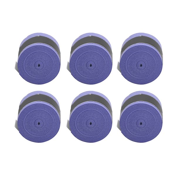 6 stk. tennisracket grebtape PU mat, antislip svedabsorption Badmintonracket tape Sporttilbehør Lilla