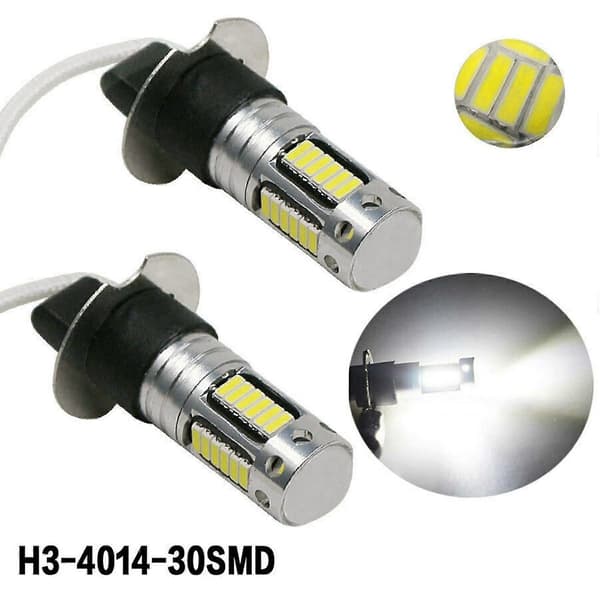 6 st H3 Super Bright LED Dimljus DRL Glödlampssats 6000k Vit HA[LD]