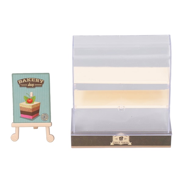 1:12 Dukkehus Kakevitrine DIY Mini Bakeri Dessert Vitrineskap Modell Dukkehus Tilbehør Oransje