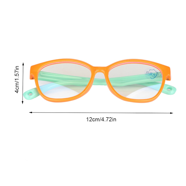 Mode Barn Baby Mjuk Bekväm Antiblått Ljus Silica Gel Glasögon (orange)