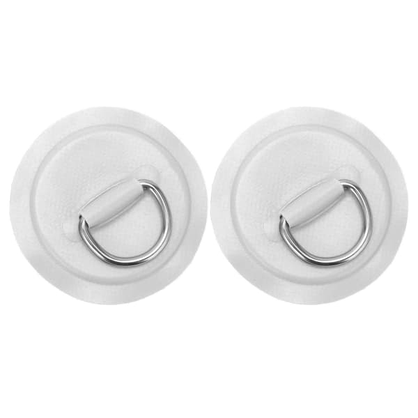 D-Ring Pad Patch PVC Uppblåsbar Båt Flotte Dinghy Kanot Surfbräda Kajak Fästning Vit