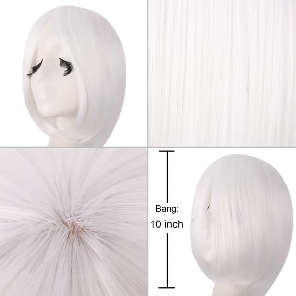 100 cm/39 tommer Mellemlang Lige Anime Paryk til Kvinder color 3