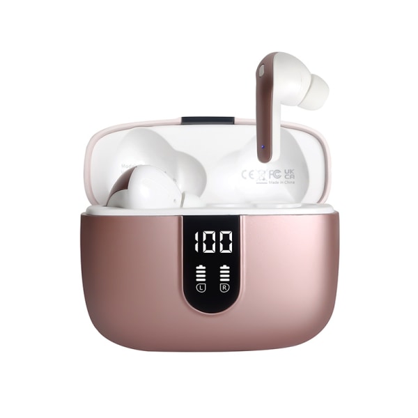 X08 trådlöst Bluetooth headset - 36 timmars batteritid - 4 timmars musiktid IPX5 vattentät nivå Fysisk brusreducering pink