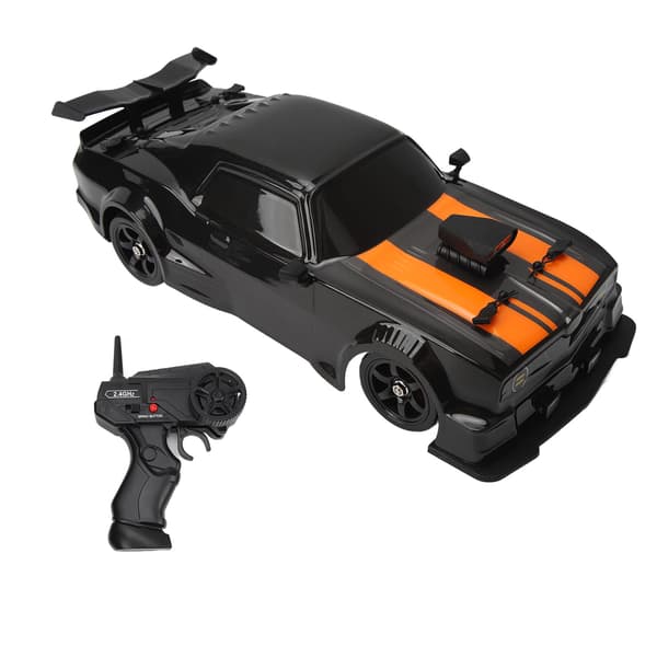 Nopea 1:16 Skaalan 4WD RC Drift-auto LED-valoilla - Musta