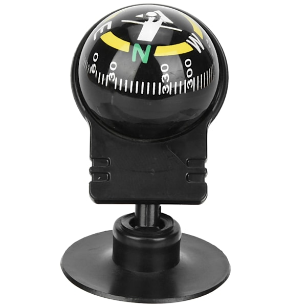 2 st LC282 ABS Bärbar Bilkompass Guide Ball med Sugkopp Utomhus Navigationsverktyg