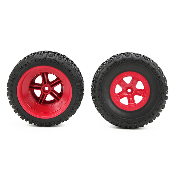 2 kpl vanteita ja renkaita Traxxas Slash 1/10 RC Short Course -kuorma-autolle, päivitysosia, punainen