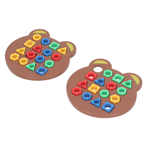 2PCS Geometry Pusselbrädor Geometrisk form Snabbmatchningsspel Barn Sensorisk pedagogisk leksak för 2 spelare