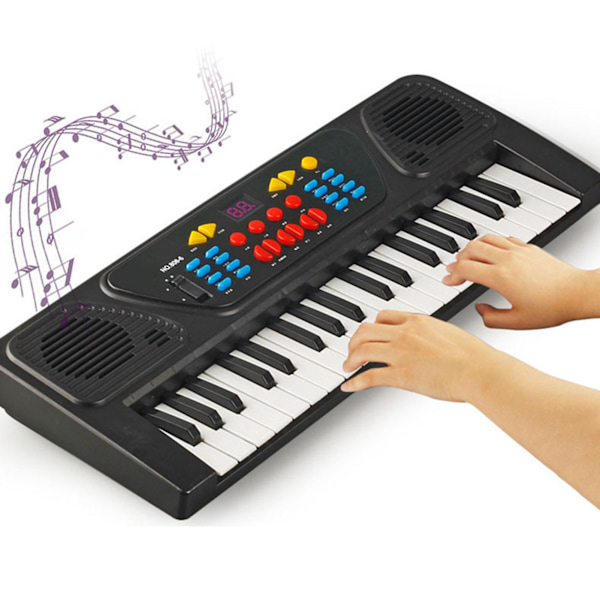 37-tangenter USB elektrisk pianotangentbord Digital instrumentleksak för barn med mikrofon