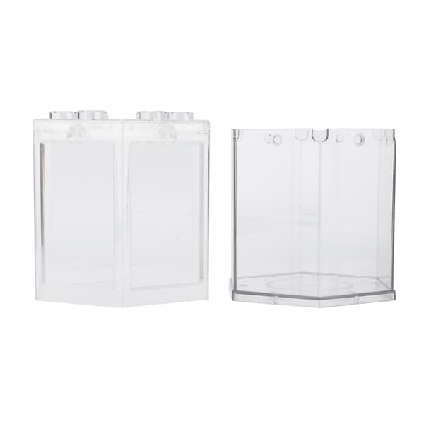 Bærbart Mini Heksagonalt Akvarium Transparent Kontordekorasjon