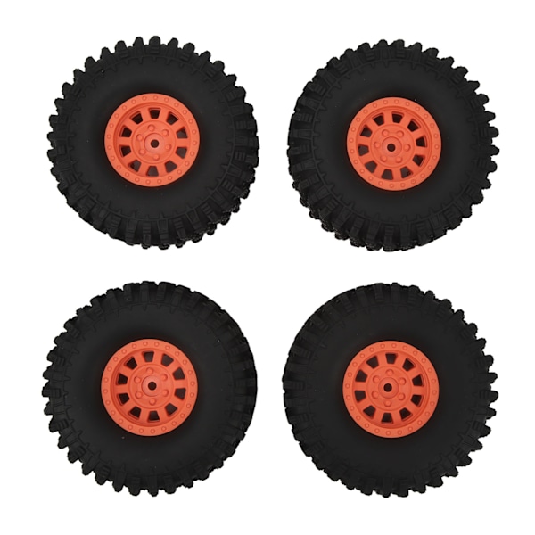 4 kpl RC-auton renkaat 120 mm 1,9 tuuman kumia 10 säteen nylonilla varustettavat navat RC-auton osat Axial SCX10 90046 Traxxas Redcat GEN8 Orange