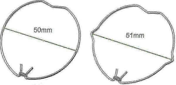 30-pack Gu10 MR16 fjäderlåsringar klämmor 50 mm diameter downlight LED-spotlight halogenlamphållare-hy