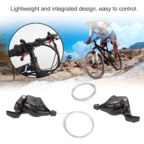 1 par triple speed cykelväxelväxelväxel vänster/högerväxel (3x7hastighet)