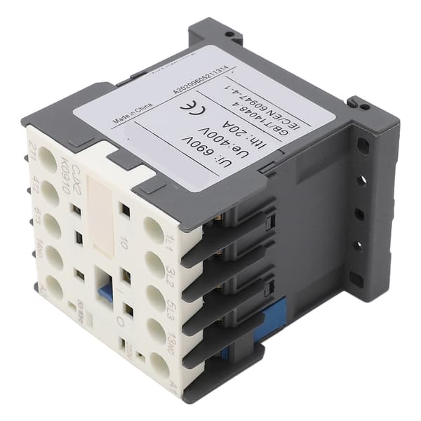 AC Contactor 4 NO 3P Electrical Contactor Thickened Silver Point 220V 9A for Power Distribution