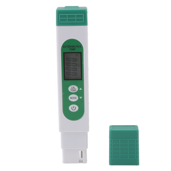 Vattenkvalitetsmätare Pen typ SALT TDS EC S.G TEMP 5 i 1 Tester LCD Digital med bakgrundsbelysning