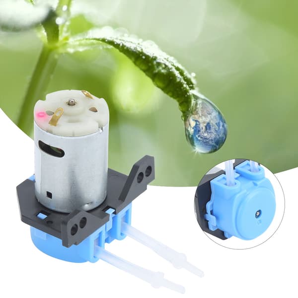 Garden Multifunctional Mini Right Angle 12V DC Peristaltic Liquid Pump Dosing Pump Hose Pump (Blue)
