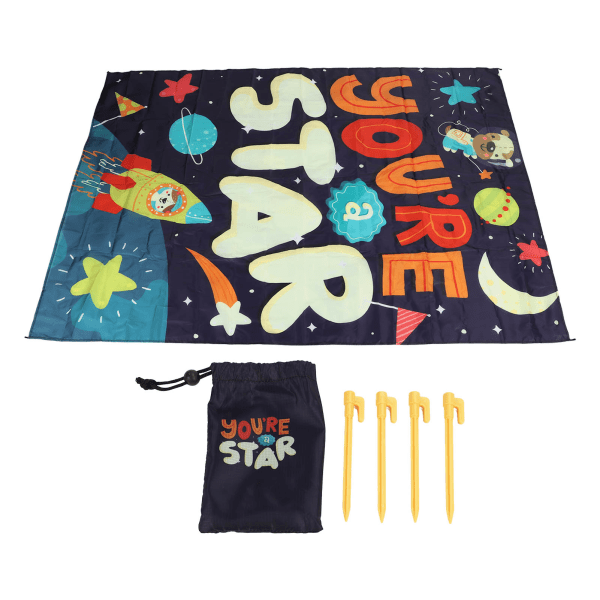 Picnic Mat Waterproof Large Size Portable Outdoor Picnic Blankets for Camping Starry Sky Blue