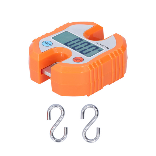 Mini Crane Våg Vägningskrok Hängverktyg med dubbel precision Display 150 kg C100Orange
