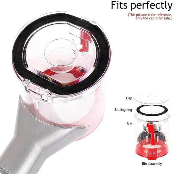 Erstatningslåg til støvbeholder til Dyson V7 V8 SV10 SV11, transparent, ABS
