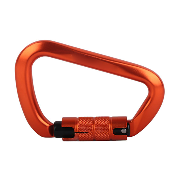 Hållbar Karbinhake i Flygplansaluminium med Automatisk Lås, D-Form, Säker för Klättring, Camping utomhus (Orange)