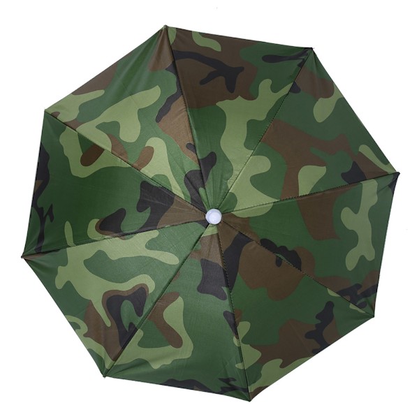 65 cm Sunscreen Windproof Head-mounted Umbrella, Foldable Hat Umbrella (Camouflage)