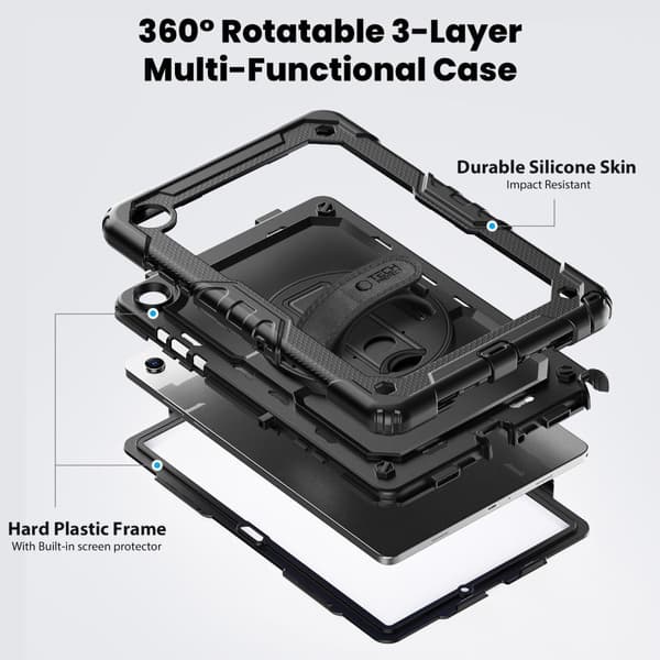 Tech-Protect Galaxy Tab A11 Plus / A9 Plus Cover 360 Solid Sort 470