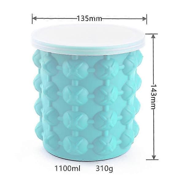 1100ml silikon isbitform med dobbel hulrom, isbøtte