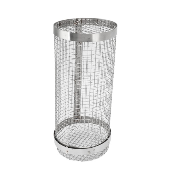 Grillkurv Rustfrit Stål Varmebestandig Rustbeskyttelse BBQ Grillbur med Krog til Campingfest 20cm/7.9in