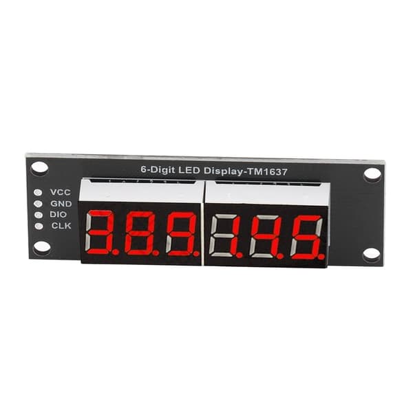 6-cifret rør LED-segmentdisplay TM1637 Driver Digital Optoelektronisk Modul Rød 0,36in