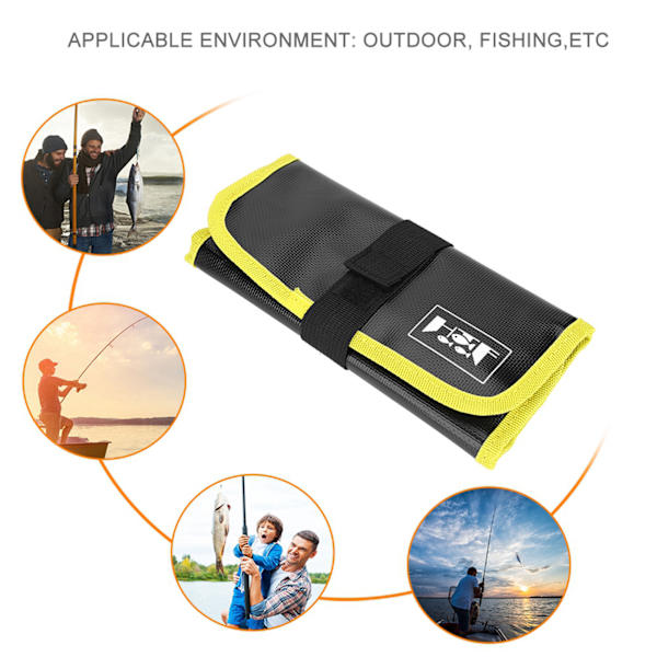 Soft Lure Jigging Jig Bag Vattentät havsfiskeutrustning Verktygstillbehör (gul)