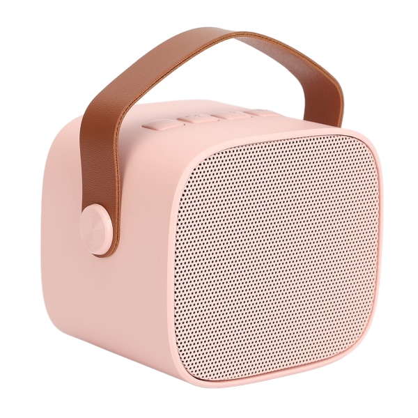 Mini Karaoke-maskine Mini Karaoke Bærbar Bluetooth-højttaler med 2 trådløse mikrofoner til børn og voksne Pink