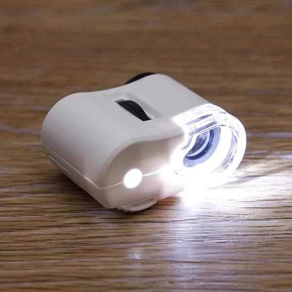 Portable LED 60x Magnifier Phone Clip Universal HD Microscope with LED Light