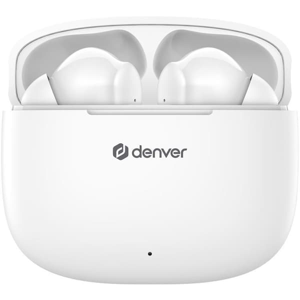 DENVER TWE48W Trådløs Bluetooth Hodetelefon med Ladeetui Vit True Wireless Stereo (TWS)