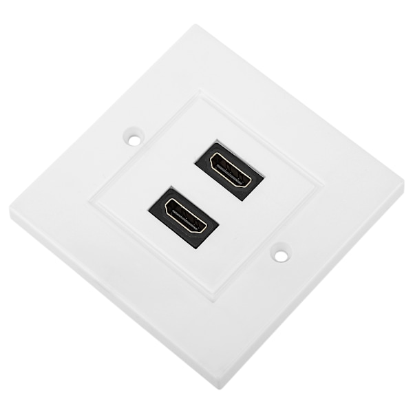 Vit Dual Port HDMI Väggplatta Panel för Hotell Hemmakontor Building US Standard