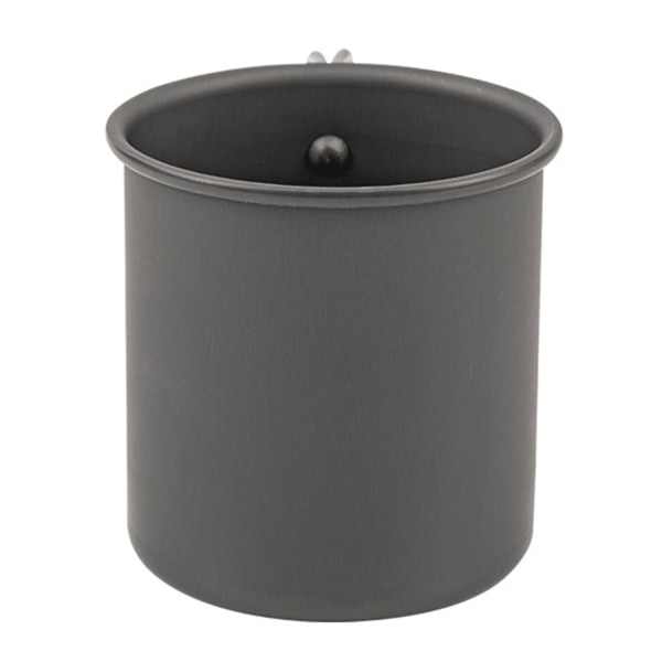 Camping Cup Aluminiumlegering Vikbart handtag Bärbar utomhusmugg för vandring Fiske Svart