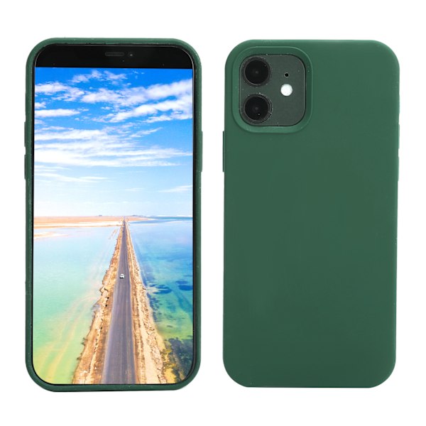 Telefon Silikonfodral Skyddande Skal Stötsäkert Mobilfodral Passar för IOS 12 Mini (Grön)