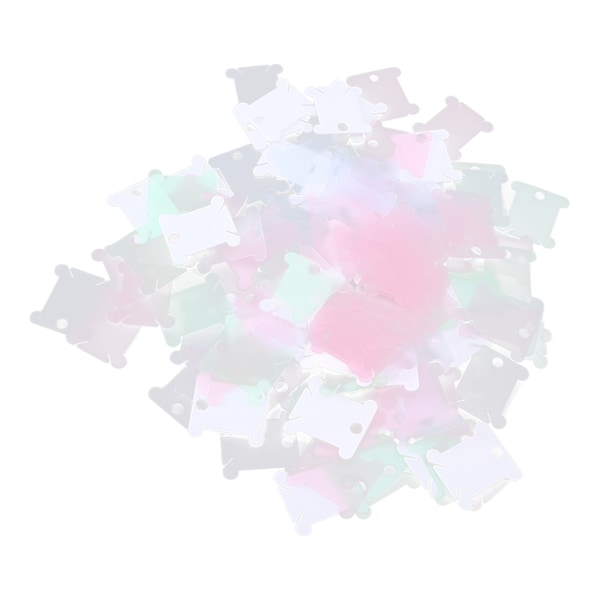 250 stk. Plastik Broderigarnspoler Sorteringsopbevaring Funktion 3 Farver Rustfri Smuk Praktisk DIY Sytrådsopbevaring