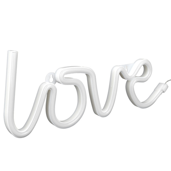 LOVE Neonskylt USB/batteridriven Neonlampa för julfest Bröllopsdekoration Varmt ljus