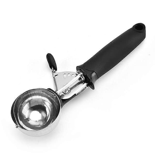 Klassisk isske med kortholder, sort/rustfrit stål, skovl