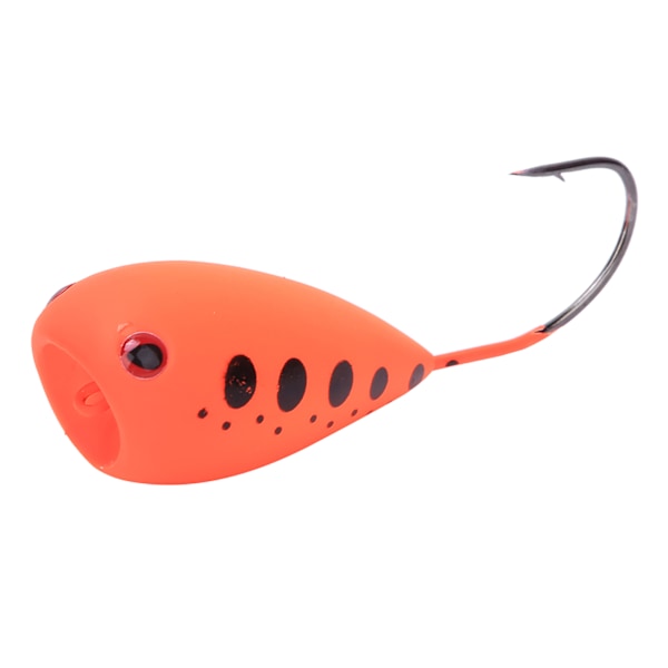 Isfiskedrag Popper Hårt konstgjordt ägg Vevbete Single Sharp Hook Tackle18