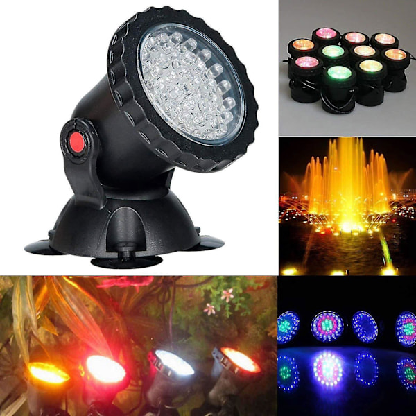 Undervands RGB Akvarielys med Fjernbetjening til Have Dam, Fiskedam, Swimmingpool - Sæt af 4