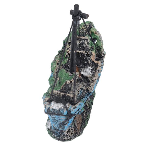 Akvarium Sea Rover Ornament Høj Simulering Fisk Gemmer Grotte Syntetisk Harpiks til Hjem Akvarium