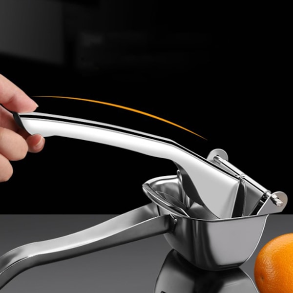 Håndpresset Orange Saftpresser Aluminiumlegering Arbejdsbesparende Manuel Saftpresser