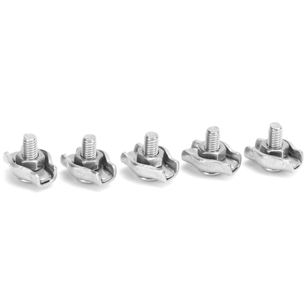 5PCS Repklämma Simplex Rostfritt Stål Marin Hårdvara Fixeringsklämma för Lyftanordningar 2mm/0.08in