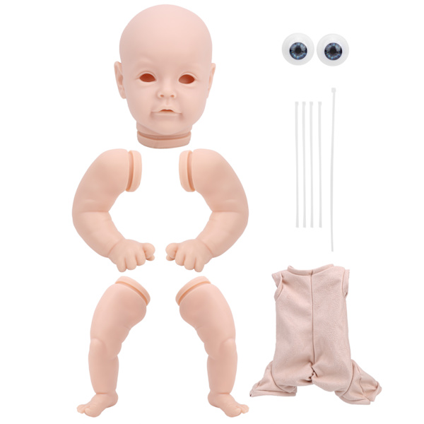 22 tums DIY-simulering omålad Reborn Baby Doll Model Set Reborn Doll Kit Delar Leksak