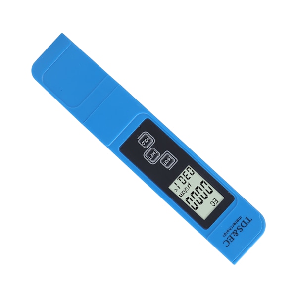 3-i-1 vattenkvalitetstestare Bärbar TDS EC temperaturmätare med HD LED DisplayBlue