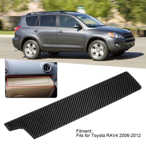 Carbonfiber Copilot Central Control Panel Trim Cover Passer Til Toyota RAV4 2006-2012