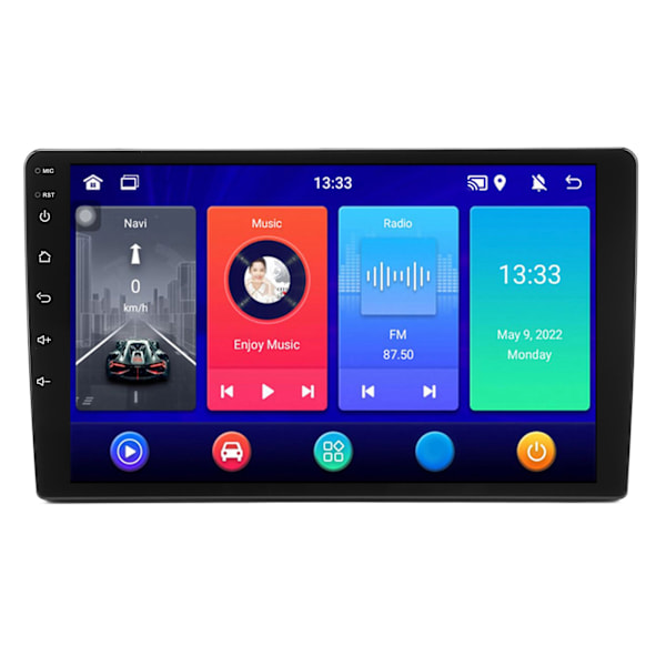 9-tommer bilradio 4G RAM 32GB ROM DC12V Ratstyring WIFI-forbindelse Stereo GPS Navigation Multimediespiller med kamera